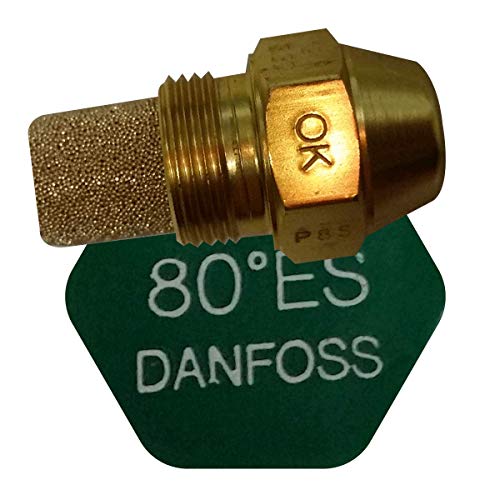 Danfoss Ölgebrannte Kesselbrennerdüse 0,55 x 80 ES USgal/h°Grad Sprühmuster Heizstrahl 1,65 kg/h von Danfoss