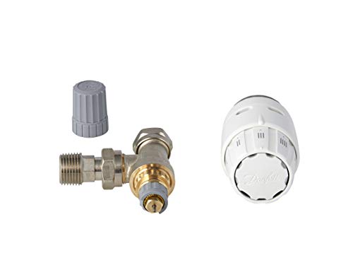 Danfoss RAS-C2 Kombipack, Sensor und TRV Ventil 013G6050 15mm Umkehrwinkel c/w Eingebauter Sensor von Danfoss