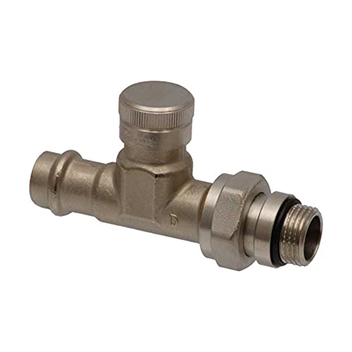 Danfoss Rücklaufverschraubung RLV 15 R 1/2" Pressfit Durchgang vernickelt 003L1824 von Danfoss