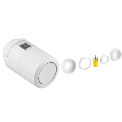 Danfoss Smart Heizkörperthermostat mit Bluetooth-Technologie ECO 014G1115 NEW Version & 014G0250 Adapter für Körper, Weiß Danfoss Smart Heizkörperthermostat mit Bluetooth-Technologie ECO 014G1115 NEW Version & 014G0250 Adapter für Körper, Weiß von Danfoss