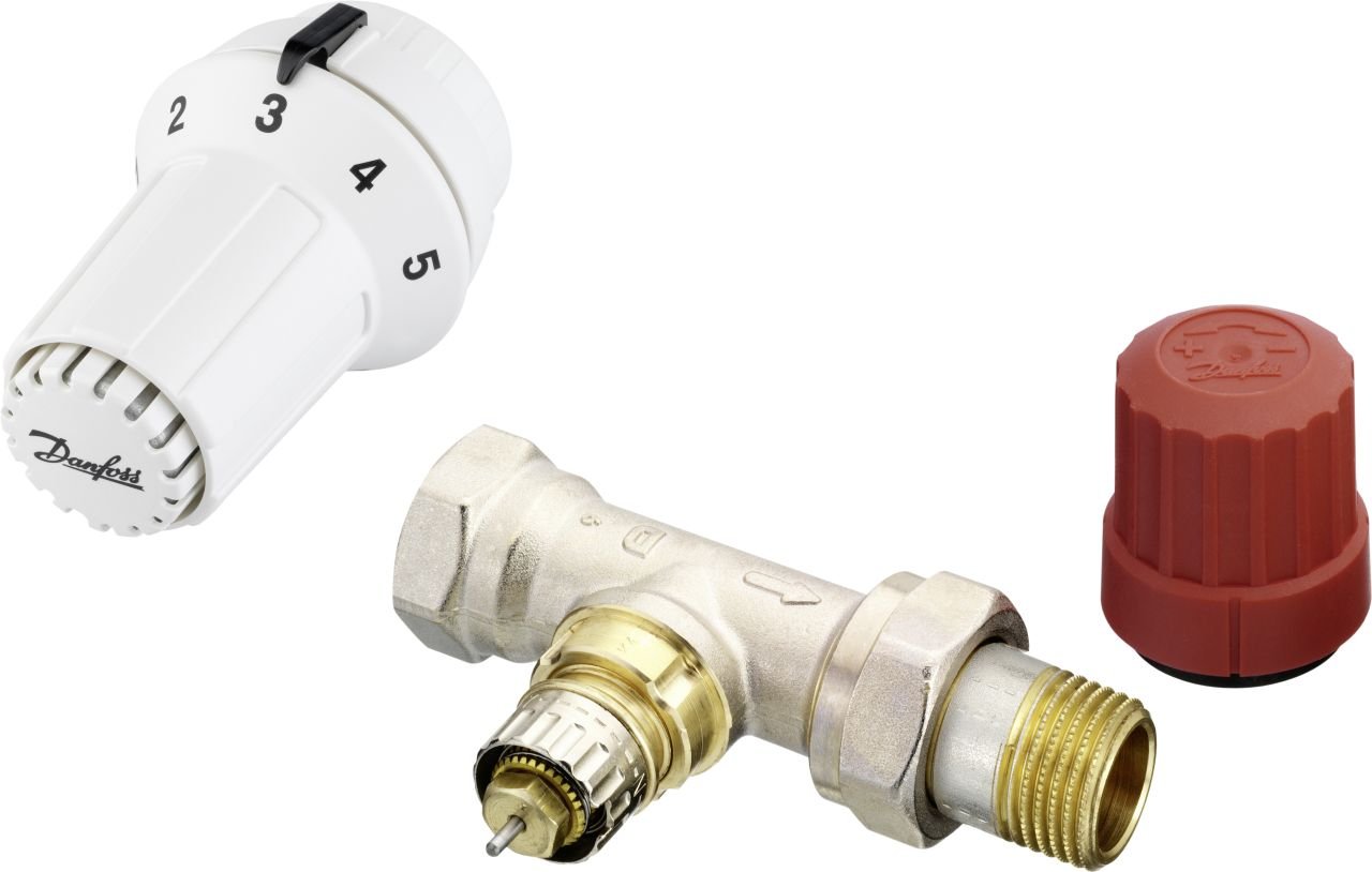 Danfoss Thermostat-Set HomeKopf RAS-C + RA-N 15 1/2, Durchgang Danfoss Thermostat-Set HomeKopf RAS-C + RA-N 15 1/2, Durchgang von Danfoss