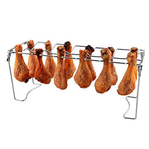 Dangrill Chicken-Wings Grill-Halter Ständer BBQ Smoker Hähnchen-Griller Hähnchenbräter Rack von Dangrill