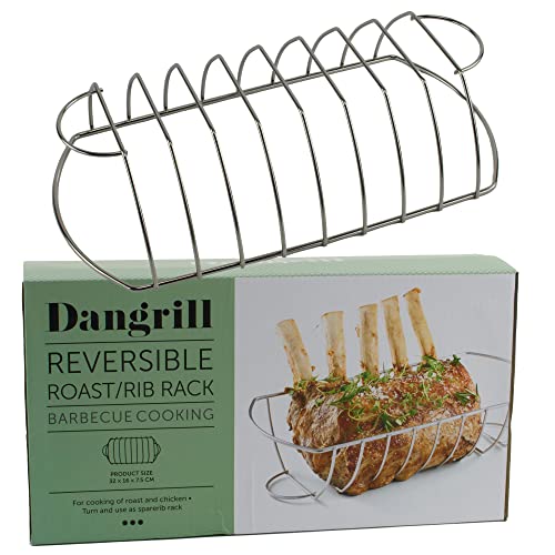 Dangrill Spare-Rib-Halter Grill Spare-Ribs BBQ Grill-Halter Smoker Rippchen-Ständer Rack von Dangrill