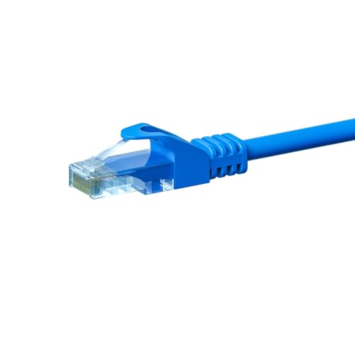 Danicom CAT 5e Netzwerkkabel U/UTP - 0.25 Meter - Blau - CCA, POE, Ethernet, LAN, Patchkabel, Datenkabel, RJ45, für Serverschränke, Switches, Router, Modems! von Danicom