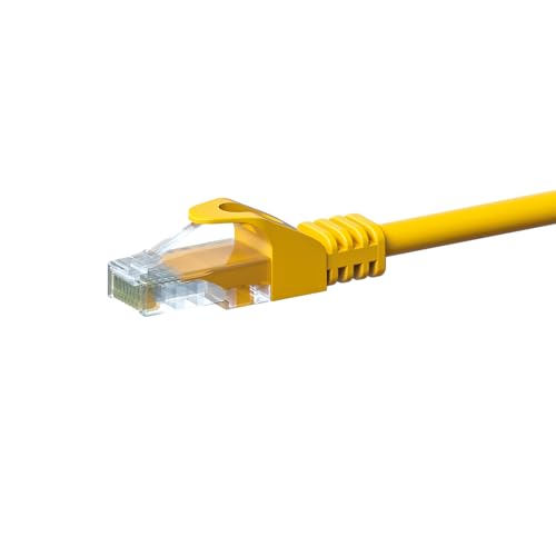 Danicom CAT 5e Netzwerkkabel U/UTP - 0.50 Meter - Gelb - CCA, POE, Ethernet, LAN, Patchkabel, Datenkabel, RJ45, für Serverschränke, Switches, Router, Modems! von Danicom
