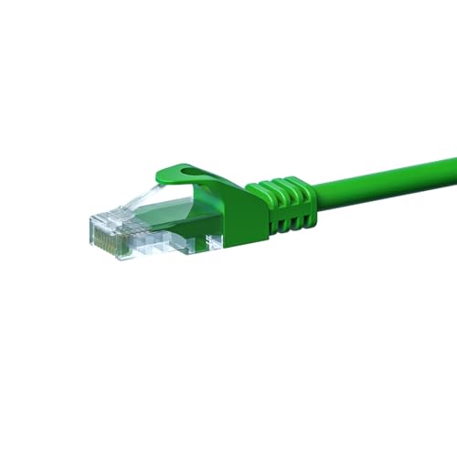 Danicom CAT 5e Netzwerkkabel U/UTP - 10 Meter - Grün - CCA, POE, Ethernet, LAN, Patchkabel, Datenkabel, RJ45, für Serverschränke, Switches, Router, Modems! von Danicom