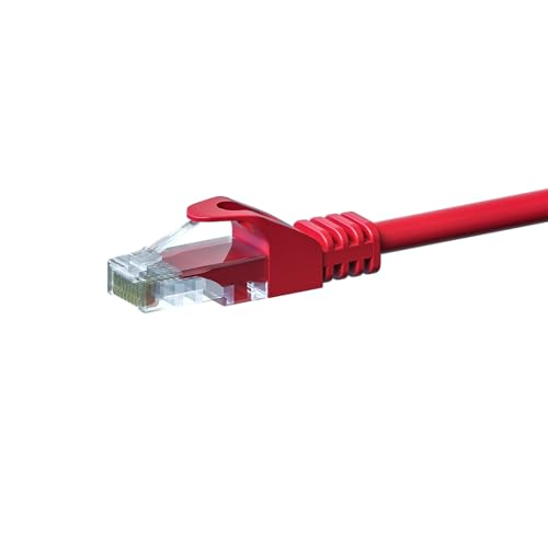 Danicom CAT 5e Netzwerkkabel U/UTP - 20 Meter - Rot - CCA, POE, Ethernet, LAN, Patchkabel, Datenkabel, RJ45, für Serverschränke, Switches, Router, Modems! von Danicom