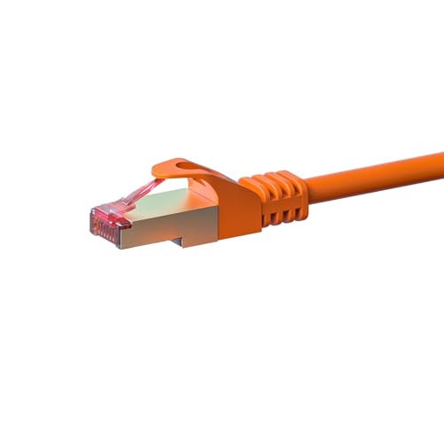 Danicom CAT 6 Netzwerkkabel LSOH - S/FTP - 3 Meter - Orange, POE, Ethernet, LAN, Patchkabel, Datenkabel, RJ45, für Serverschränke, Switches, Router, Modems! von Danicom