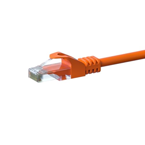 Danicom CAT 6 Netzwerkkabel U/UTP - 0,25 Meter - Orange - CCA, POE, Ethernet, LAN, Patchkabel, Datenkabel, RJ45, für Serverschränke, Switches, Router, Modems! von Danicom