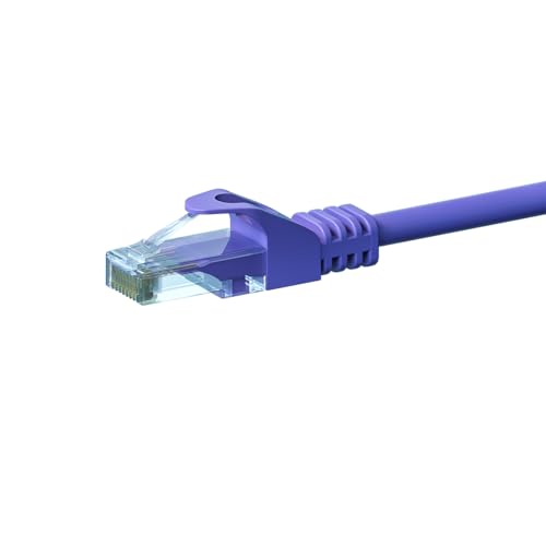 Danicom CAT 6 Netzwerkkabel U/UTP - 1,50 Meter - Violett - CCA, POE, Ethernet, LAN, Patchkabel, Datenkabel, RJ45, für Serverschränke, Switches, Router, Modems! von Danicom