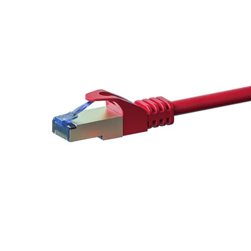 Danicom CAT 6a Netzwerkkabel LSOH - S/FTP - 10 Meter - Rot, POE, Ethernet, LAN, Patchkabel, Datenkabel, RJ45 - für Serverschränke, Switches, Router, Modems! von Danicom