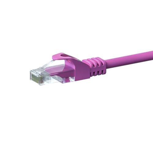 Danicom CAT5e Netzwerkkabel - U/UTP - 0.50 meter - Rosa - 100% Kupfer, POE, Ethernet, LAN, Patchkabel, Datenkabel, RJ45, für Serverschränke, Switches, Router, Modems! von Danicom