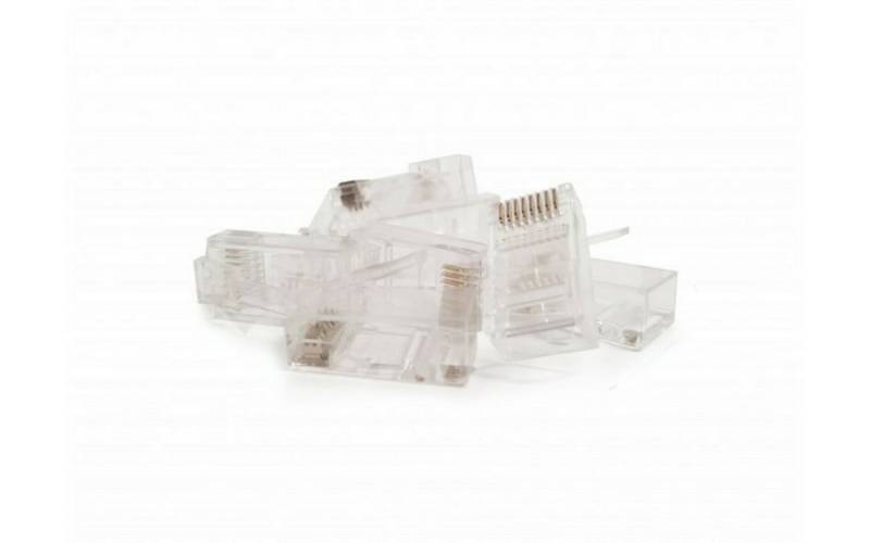 Danicom Netzwerkstecker CAT6a Stecker RJ45 Ungeschirmt - für Starrleiter - 10 Stück von Danicom