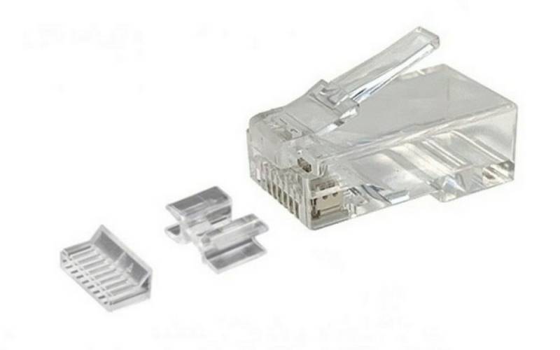 Danicom Netzwerkstecker CAT6a Stecker RJ45 mit Hilffstück - für Flexibel von Danicom
