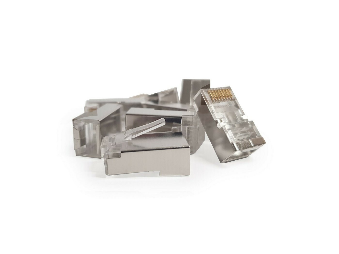 Danicom Netzwerkstecker RJ45 CAT 6 Netzwerkstecker – geschirmt - für Starrleiter - 10 Stück Danicom Netzwerkstecker RJ45 CAT 6 Netzwerkstecker – geschirmt - für Starrleiter - 10 Stück von Danicom
