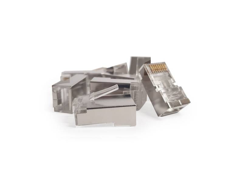 Danicom Netzwerkstecker RJ45 CAT5e Netzwerkstecker – geschirmt - für flexible Kabel und von Danicom