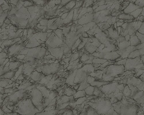 Daniel Hechter Tapete Mustertapete in Marmoroptik grau schwarz 305822 von A.S. Création