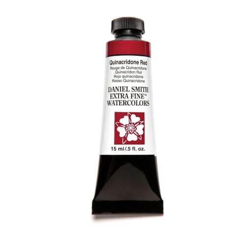 DANIEL SMITH 284600091 extrafeine Aquarellfarbe, 15 ml, Quinacridon, rot von Daniel Smith