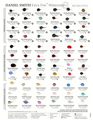 Daniel Smith 001900501 Extra Fine Watercolour 66-dot Try-it Card von Daniel Smith