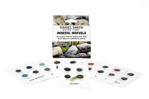 Daniel Smith Extra Fine Watercolor Paint, Mineral Marvels, contains 36 unique mineral watercolor dot samples from Nature's palette (285900105) von Daniel Smith