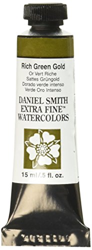 Daniel Smith Extra feine Aquarellfarbe, 15 ml, sattes Grün Gold von Daniel Smith