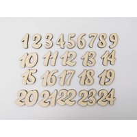 Adventskalender Zahlen Bastelset Mit 24 Für Diy Adventkalender 20mm 2cm Coole, Runde Buchstaben Weihnachtliche Designs von DanielGreveDesign