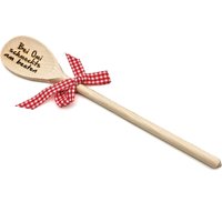 Bei Omi Schmeckts Am Besten Kochlöffel - Holzlöffel 30 cm Mit Schleife Muttertag, Mama, Oma, Geburtstag von DanielGreveDesign