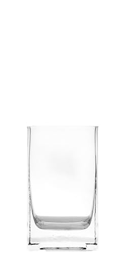 Vase mit quadratischem Querschnitt aus transparentem Glas - Maße 8 x 8 x 14 cm Vase mit quadratischem Querschnitt aus transparentem Glas - Maße 8 x 8 x 14 cm von Daniele Dessina