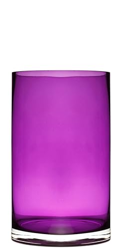 Zylindrische Vase aus farbigem Glas Maße Durchmesser 12,5 cm Höhe 20 cm von Cereria di Giorgio