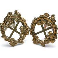 Vintage Jugendstil Bilderrahmen Set | 2 Messing 1970Er Jahre Blumenranken von DaniellesCollection