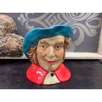 Vintage Großer Bierkrug - Biertopf Gesichtskrug Aus Keramik 70Er Jahre von DanielsVintageShop
