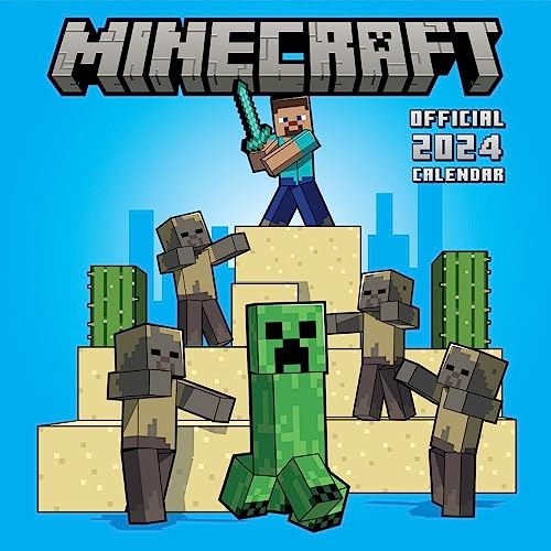 Minecraft 2024 – Wandkalender: Original Danilo-Kalender [Mehrsprachig] [Kalender] (Wall-Kalender) von Danilo Promotions LTD
