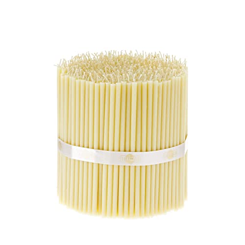 Danilovo 50 Stück Weiß Bienenwachs Kerzen - Orthodoxe Kerzen für Gebet, Rituals, Tischdeko Hochzeit - Ungiftig, Ruß - Tropffrei, Lang, Nachhaltige Produkte, N100, Höhe: 16 cm, Ø 5,7 mm Danilovo 50 Stück Weiß Bienenwachs Kerzen - Orthodoxe Kerzen für Gebet, Rituals, Tischdeko Hochzeit - Ungiftig, Ruß - Tropffrei, Lang, Nachhaltige Produkte, N100, Höhe: 16 cm, Ø 5,7 mm von Danilovo