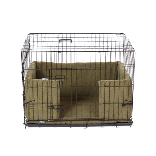 Danish Design Hundekäfig-Stoßstange – Sherpa-Fleece, Ecoflex recycelte Füllung – Oliv – Medium Danish Design Hundekäfig-Stoßstange – Sherpa-Fleece, Ecoflex recycelte Füllung – Oliv – Medium von Danish Design