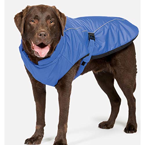 Danish Design Blue Sports Hunde-/Welpenmantel, maschinenwaschbar, Verstellbarer Verschluss, lichtreflektierend, luxuriös, 75 cm von Danish Design