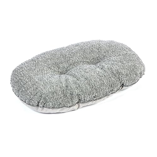 Danish Design Bobble Hundematratze, Zinngrau, maschinenwaschbar, Zopfmuster, gesteppt, 84 cm von Danish Design