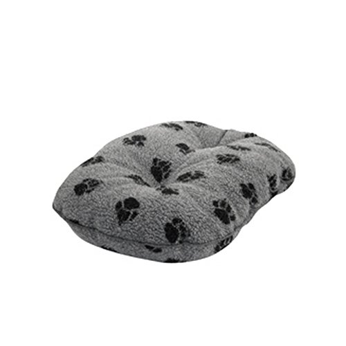 Danish Designs Luxuriöse Gesteppte Matratze für Hunde/Welpen, Sherpa-Fleece, oval, 101 cm, Grau von Danish Designs