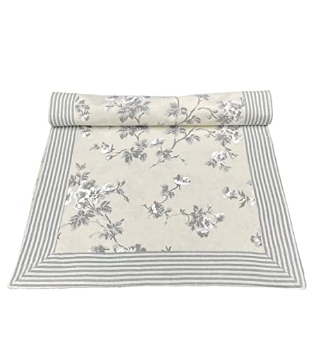 Tischläufer Rosen grau Creme 45x140cm von Danishville