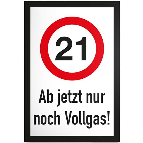 DankeDir! 21 Jahre Vollgas - Geburtstagsschild 'Plastikschild' 30 x 20 cm, Weiß, Rechteckig, Wandmontage, Modern, Kunststoff, Geburtstag, Partydeko, Party Zubehör, Geburtstagskarte DankeDir! 21 Jahre Vollgas - Geburtstagsschild 'Plastikschild' 30 x 20 cm, Weiß, Rechteckig, Wandmontage, Modern, Kunststoff, Geburtstag, Partydeko, Party Zubehör, Geburtstagskarte von DankeDir!