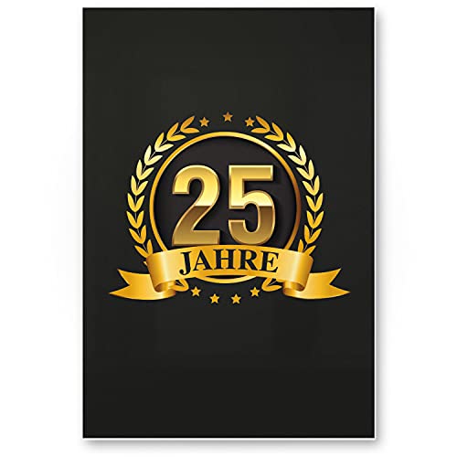 DankeDir! 25 Jahre Gold Schild - Geschenk 25. Geburtstag Geschenkidee Geburtstagsgeschenk Fünfundzwanzigsten Geburtstagsdeko Partydeko Party Zubehör Geburtstagskarte von DankeDir!