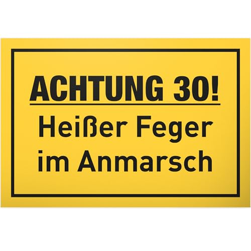 DankeDir! 30 Heißer Feger - 30 x 20 cm Schild - Partydeko Geschenkidee Geburtstagsdeko Geburtstagskarte - 30 Jahre Freundin Geburtstagsgeschenk Frauen Geschenk 30. Geburtstag 30er von DankeDir!