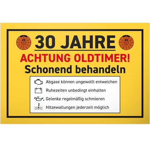 DankeDir! 30 Jahre Oldtimer schonend behandeln - Schild 30 x 20 cm - Männer & Frauen Geschenk Geburtstagsgeschenk 30. Geburtstag - Geburtstagsdeko Geburtstagskarte Geschenkidee Partydeko 30er DankeDir! 30 Jahre Oldtimer schonend behandeln - Schild 30 x 20 cm - Männer & Frauen Geschenk Geburtstagsgeschenk 30. Geburtstag - Geburtstagsdeko Geburtstagskarte Geschenkidee Partydeko 30er von DankeDir!