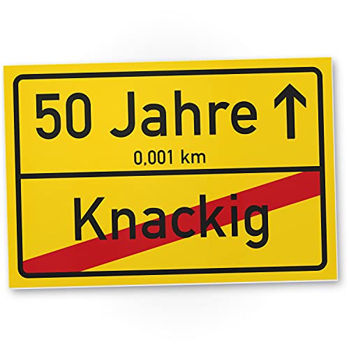 DankeDir! 50 Jahre (Knackig) Schild - Ortssschild Geschenk 50. Geburtstag bester Freund Freundin Geschenkidee Geburtstagsgeschenk 50ten Geschenk 50er Geburtstagsparty von DankeDir!