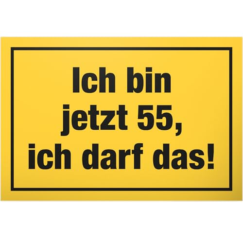 DankeDir! 55 Jahre - Ich darf das Schild - Geschenk 55. Geburtstag Geschenkidee Geburtstagsgeschenk Fünfundfünfzigsten Geburtstagsdeko Partydeko Party Zubehör Geburtstagskarte von DankeDir!
