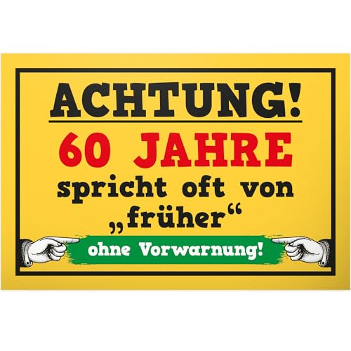 DankeDir! 60 Jahre - Kunststoff Schild 30 x 20 cm - Geburtstagsdeko Geburtstagskarte Partydeko Geschenkidee - Männer & Frauen 60er Geschenk 60. Geburtstag Geburtstagsgeschenk von DankeDir!