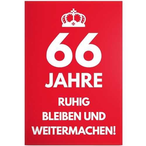 DankeDir! 66 Jahre Ruhig bleiben - Geschenk 66. Geburtstag Geschenkidee Geburtstagsgeschenk Sechsundsechzigsten Geburtstagsdeko Partydeko Party Zubehör Geburtstagskarte von DankeDir!