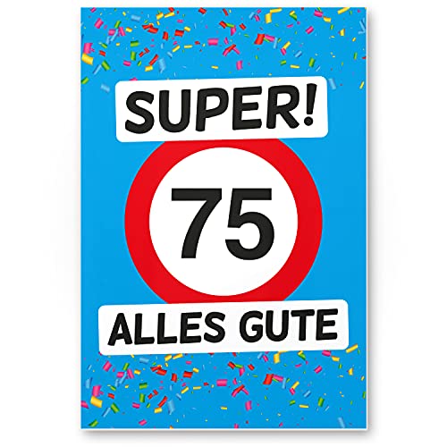 DankeDir! 75 Alles Gute - Schild Geschenk 75. Geburtstag Geschenkidee Geburtstagsgeschenk Fünfundsiebzigsten Geburtstagsdeko Partydeko Party Zubehör Geburtstagskarte von DankeDir!