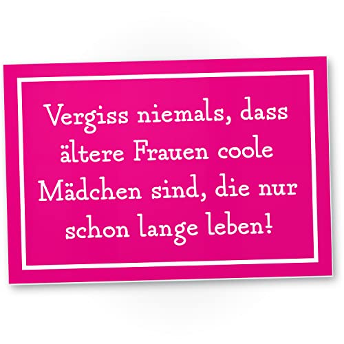 DankeDir! Ältere Frauen Coole Mädchen - 30 x 20 cm Schild - Geschenk Frauen Geburtstag Freundin Geburtstagsgeschenk - Geburtstagsdeko Geschenkidee Geburtstagskarte Partydeko für sie von DankeDir!