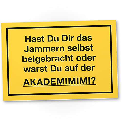 DankeDir! Akademimimi - Lustiges Schild 30 x 20 cm Deko Humorvolle Wanddeko das Zimmer Büro Geschenkidee Geburtstagsgeschenk beste Freundin Kollegin Witzige Dekoration als Geschenk von DankeDir!