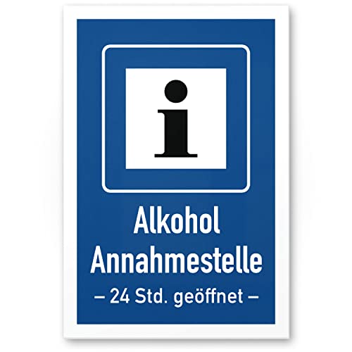 DankeDir! Alkohol Annahmestelle - 30 x 20 cm Schild - Geburtstagsgeschenk Geburtstagsdeko lustiger Spruch Geschenkidee Partydeko - Requiste Alkohol Geschenk Photo Booth JGA Party von DankeDir!